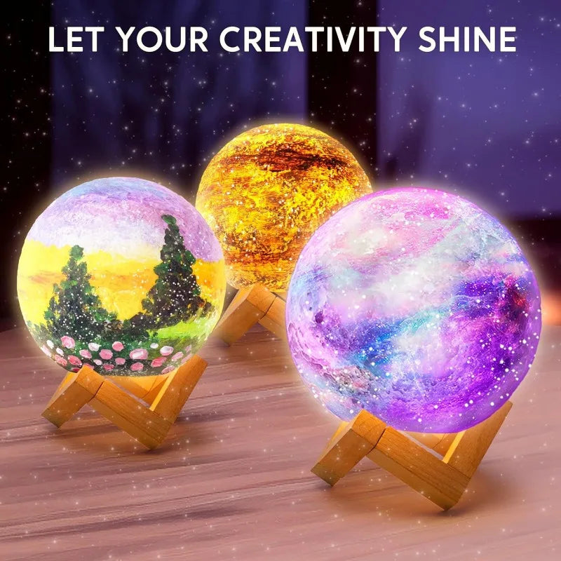 JOYFY DIY Moon Night Light toys Paint 3D Chirstmas