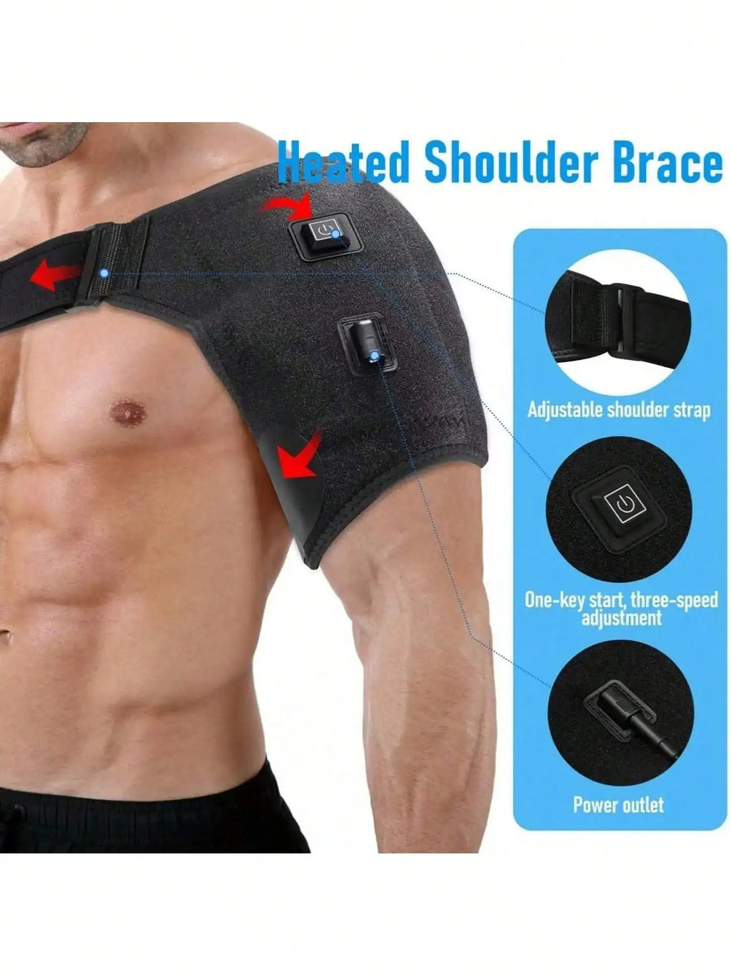 2026Heated Shoulder Heating Pad Bracket Vibrating Knee Heating Pad,Elbows, And Shoulders Warm And Relieving Exercise, Fitness