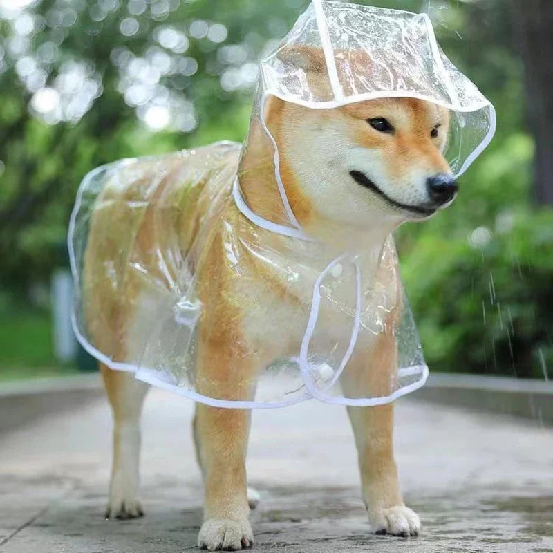 XS-8XL Pet Raincoat Transparent Dog Raincoat Waterproof and Windproof Pet Clothing Large Dog Pet Costume for Rainy Days Walking