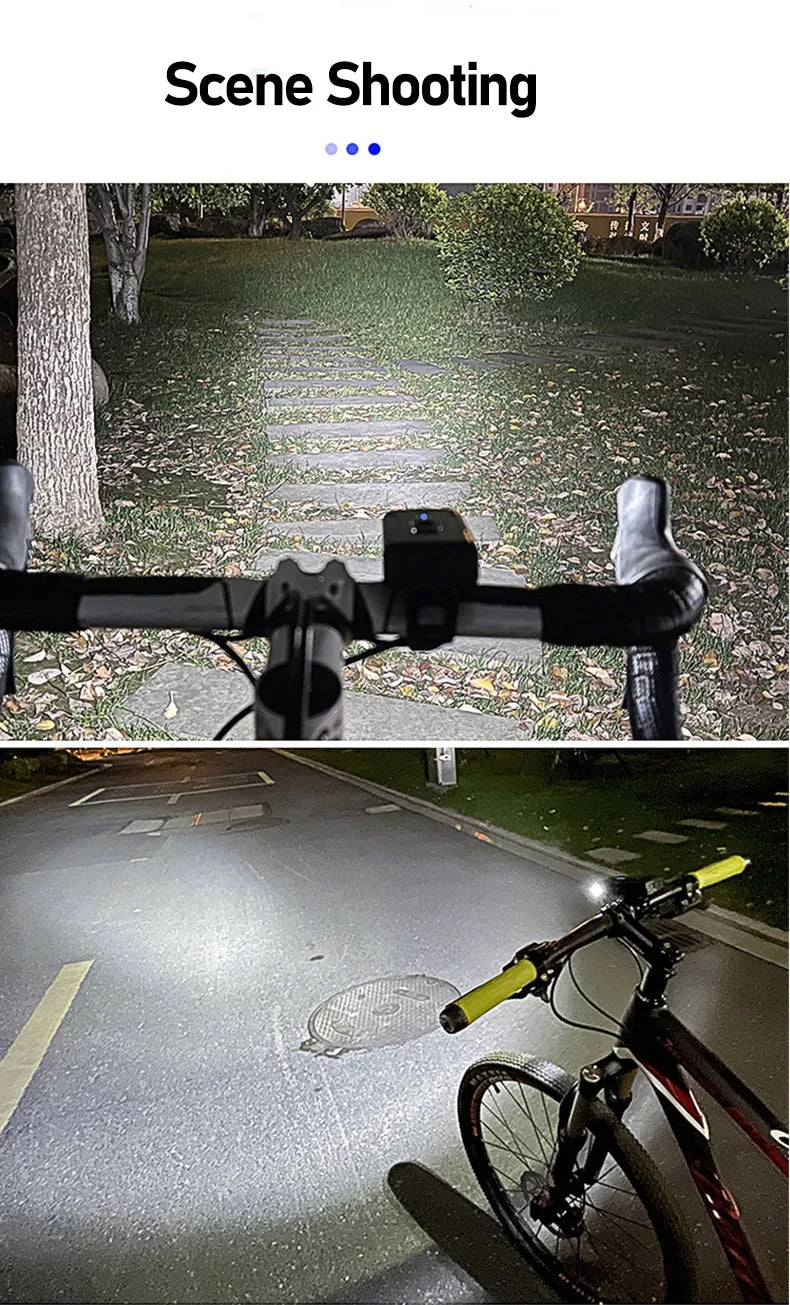 2 T6 Bicycle Front Light Type-C Charging Bicycle Headlight MTB Road Bike Headlamp for Night Riding Safety Cycling Accessories