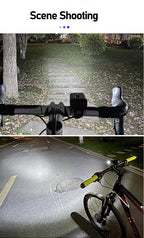 2 T6 Bicycle Front Light Type-C Charging Bicycle Headlight MTB Road Bike Headlamp for Night Riding Safety Cycling Accessories