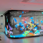 Flexible LED Screen Transparent Glass Display Film High Definition Window Advertising LED Signage for Retail Shops