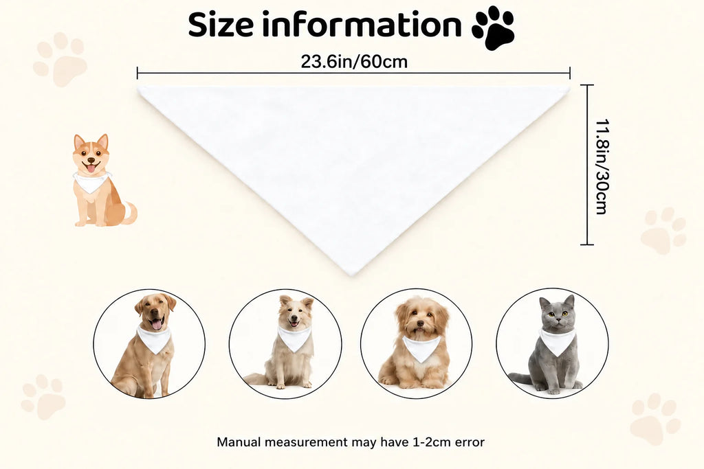 2pc 60cmx30cm Christmas Dog Bandanas, 2 Pack Holiday Pet Scarf Triangle Bibs for Golden Retriever and More Dogs