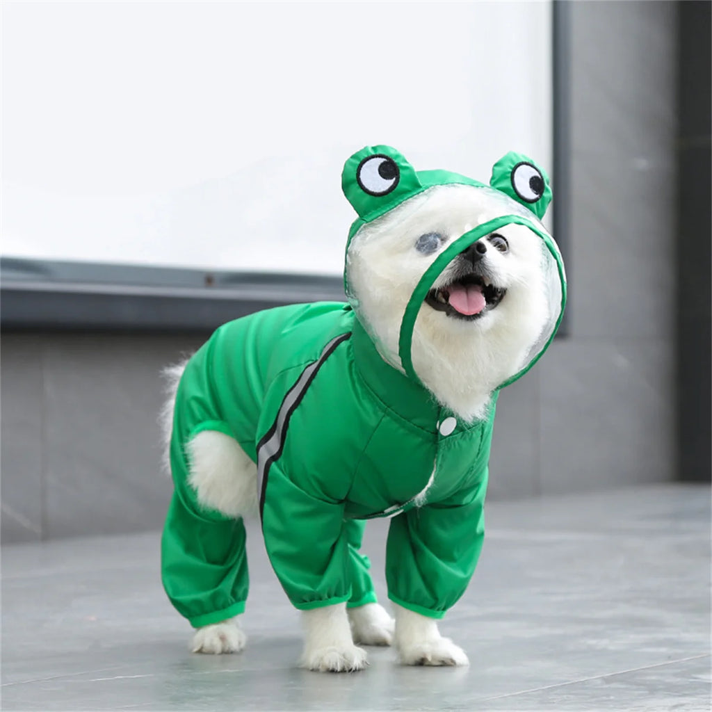 Reflective Hooded Waterproof Dog Raincoat