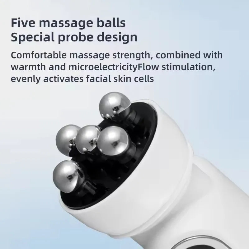 3in1 RF Heating EMS Facial 360° Roller Massager  Firm Microcurrent Beauty Machine