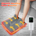 Washable Electric Heating Foot Pad Feet Warmer Household Soft Plush Thermal Heating Blanket Foot Warming Mat Home Office Bedroom