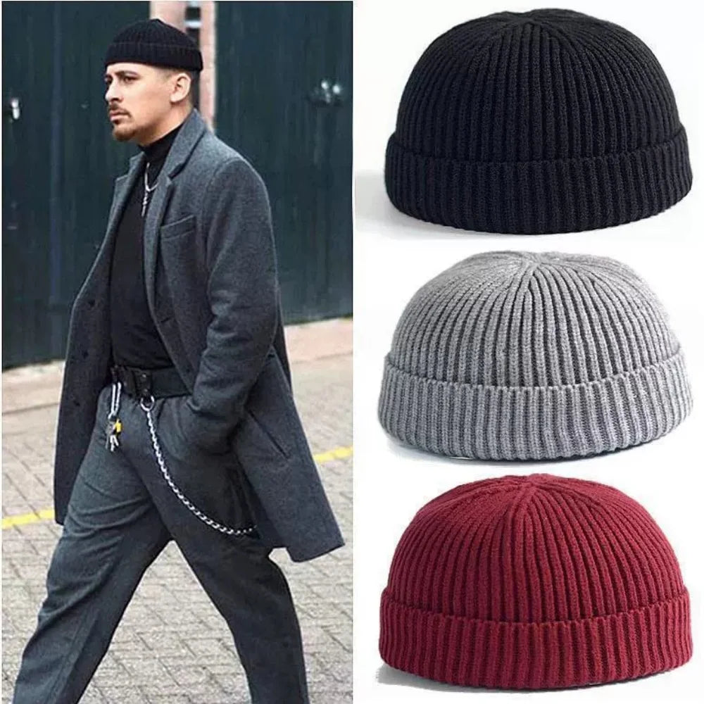 Winter Warm Beanies Casual Short Thread Hip Hop Hat Adult Men  Female Wool Knitted Skull Cap Elastic  Unisex