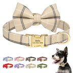Personalized Dog Collar Cute Bowtie Puppy Cat Free Engraving  Small Medium Dogs Cats Chihuahua Yorkshire