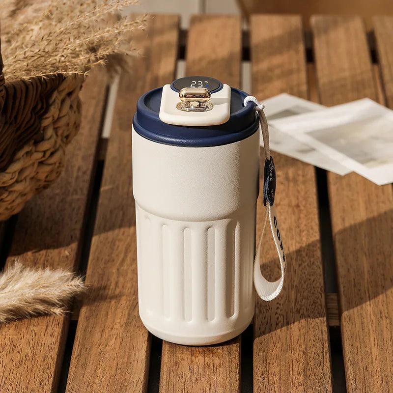 Stainless Steel Thermo Bottle with LED Display — 450ml