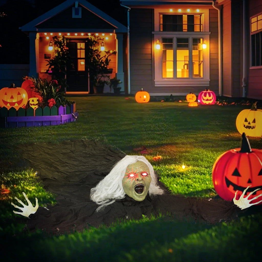 Outsunny Life-Size Crawling Zombie Halloween Decoration – 183cm