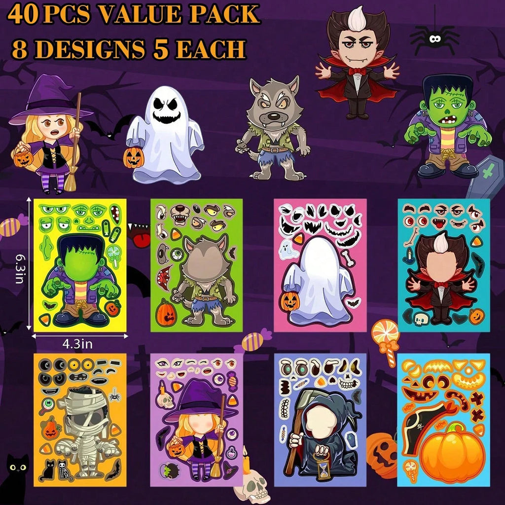 8~40 sheets Halloween Party stickers