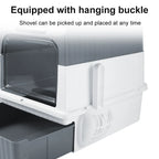 Enclosed Hooded Cat Litter Box with Scoop