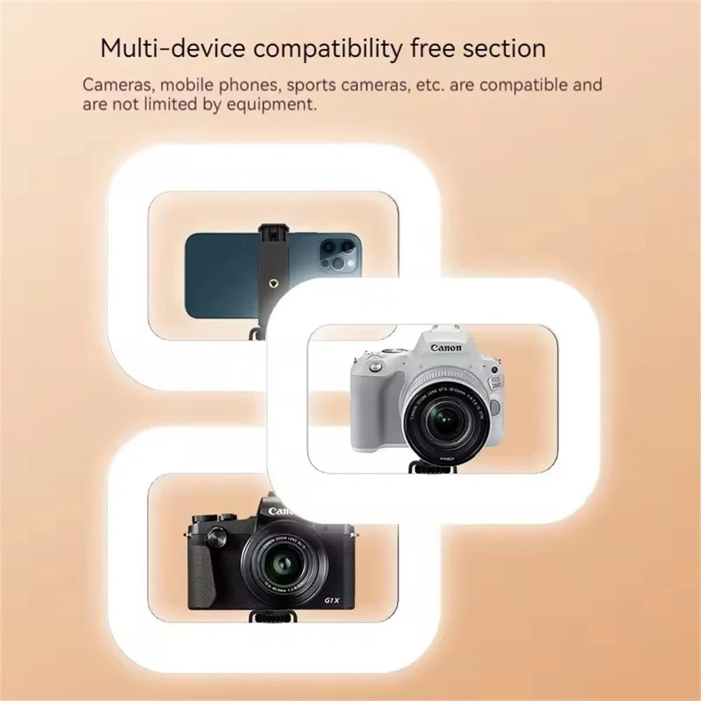 Roreta New Handheld Ring LED Rechargeable Portable Mobile Phone Live