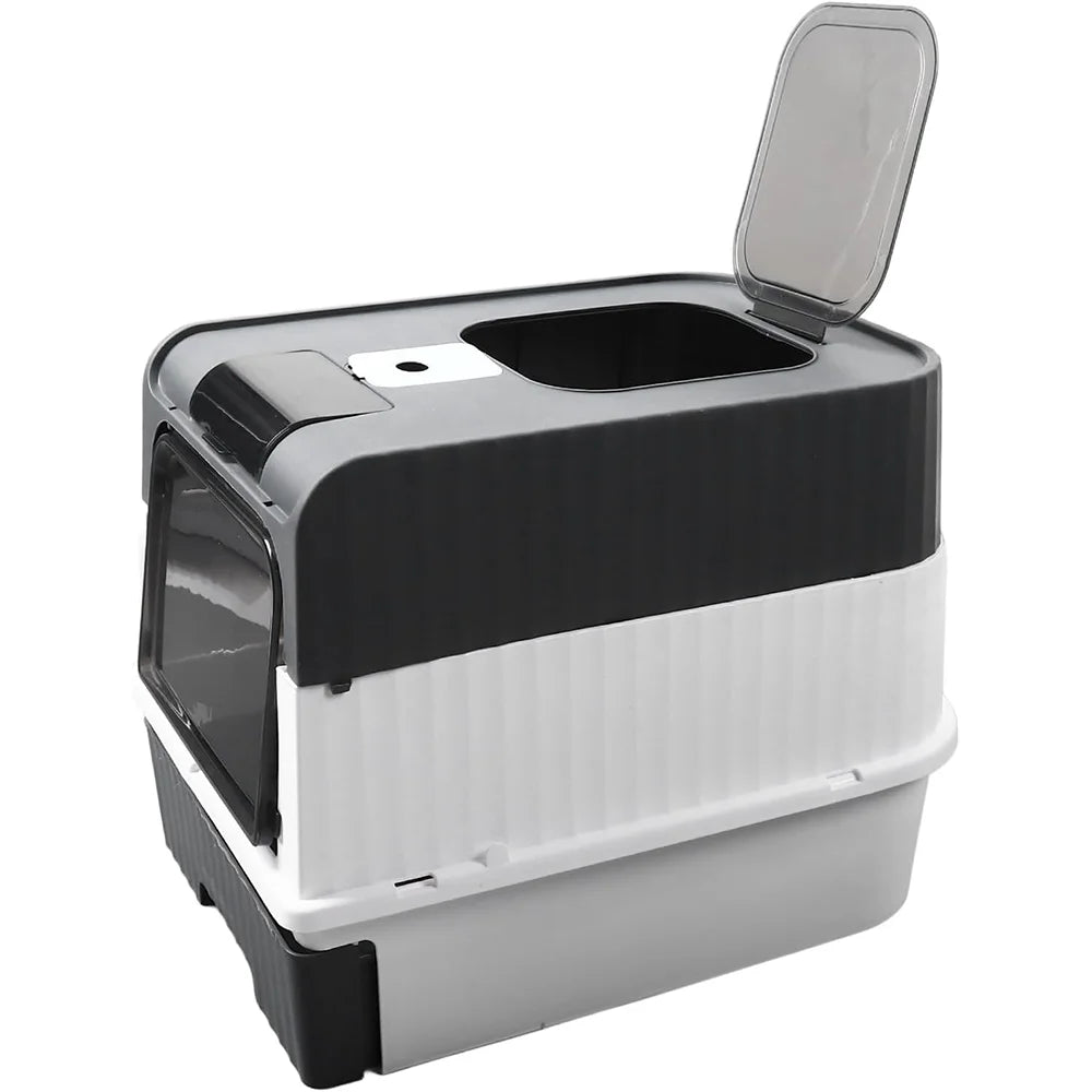 Enclosed Hooded Cat Litter Box with Scoop