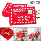 Santa Letter Felt Gift Envelopes – 10 Pack