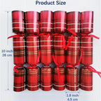 10Inch Christmas Cracker Set of 6pcs Christmas Crackers with Snap and Prize Father Christmas Snowflake Santa Claus Free Shipping