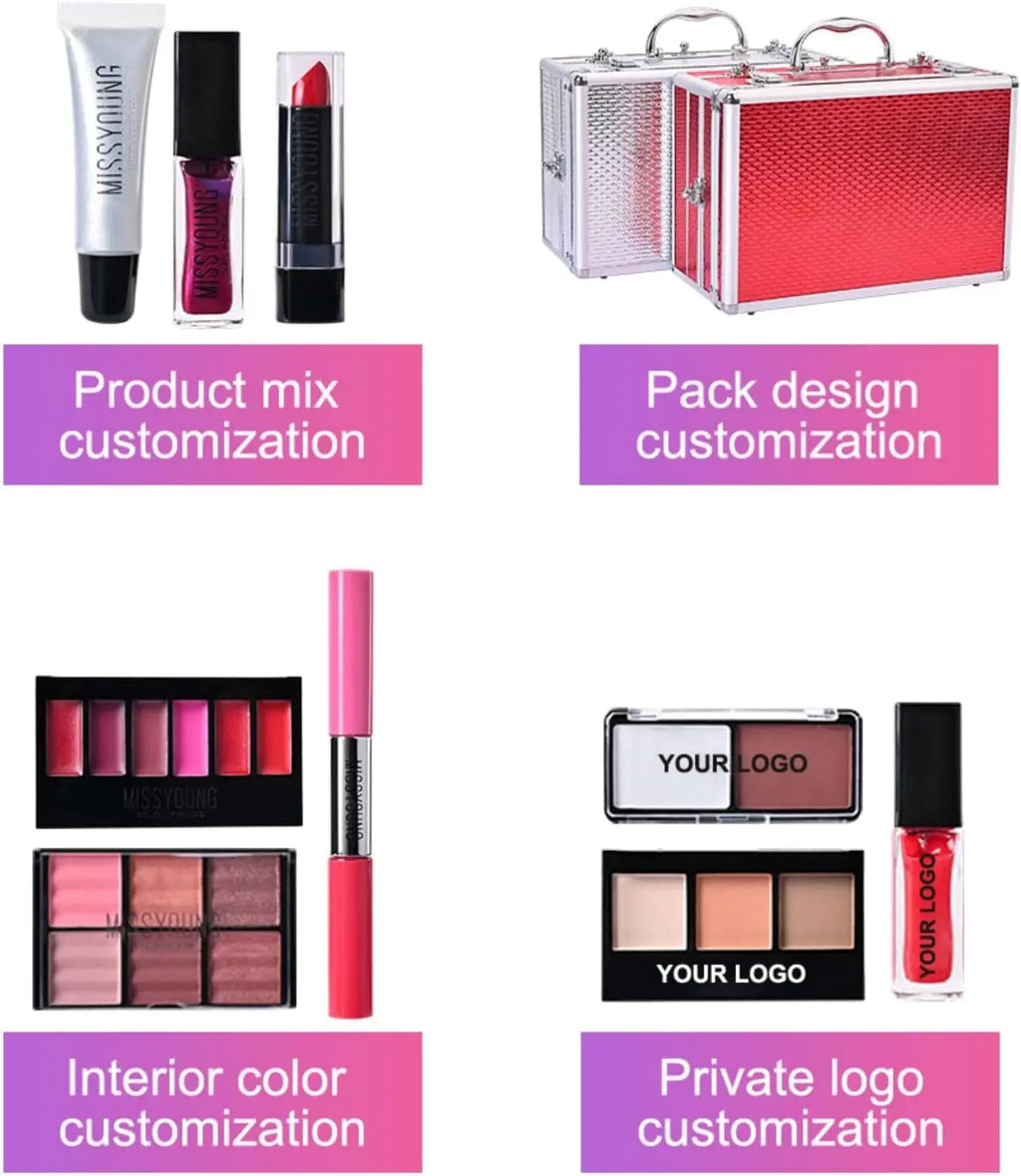 FantasyDay All In One Makeup Kit, Xmas Full Makeup Gift Set for Women Girls | Complete Makeup Collection with Eyeshadow Palette Lipgloss Mascara Concealer, Cosmetic Essentials for Daily, Special Occasion