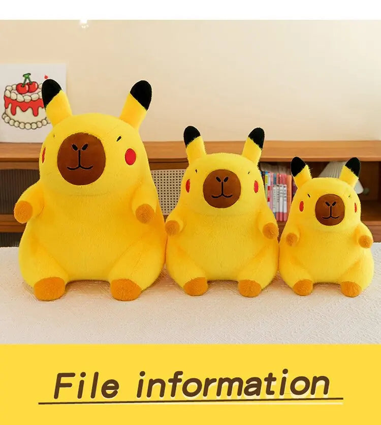50cm Cute Lifelike Capybara Plush Toy Kawaii Transform Simulation Animal Soft Stuffed Doll Pillow Big Size Kids Birthday Gift