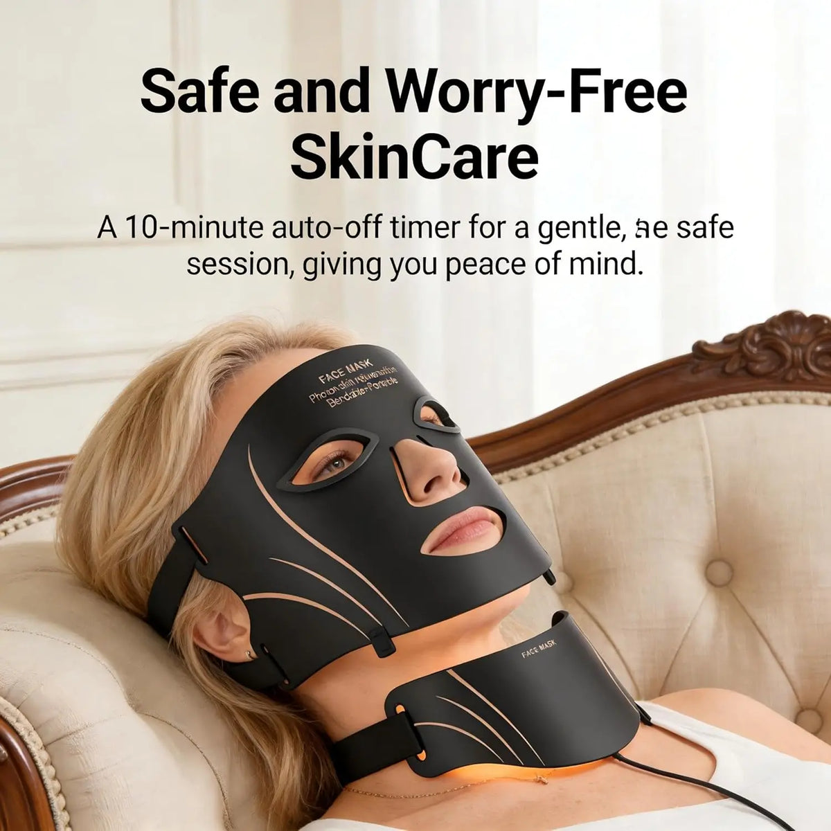 Flexible Silicone Face and Neck Mask 7 Colors High Energy Photon Masks Wireless LED Facial Mask Effortless Daily Skin Care