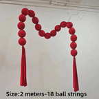 Foam Ball Garland Wedding Cloth Ball String Handmade Ornament Smooth Decoration Wedding Room Decoration