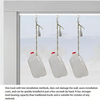 Ultra Thin Self-adhesive Curtain Track Set No Drilling Silent Sliding Rail Ceiling Or Wall Installation For Bathroom Cabinets Ro