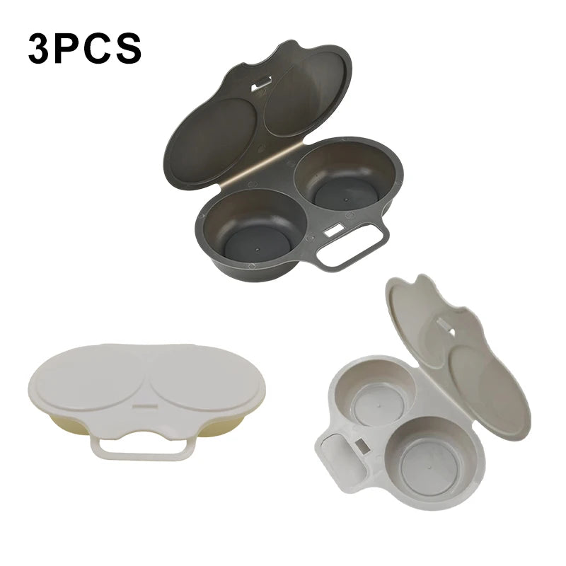 Dual-Cavity Microwave Egg Poacher with Lid