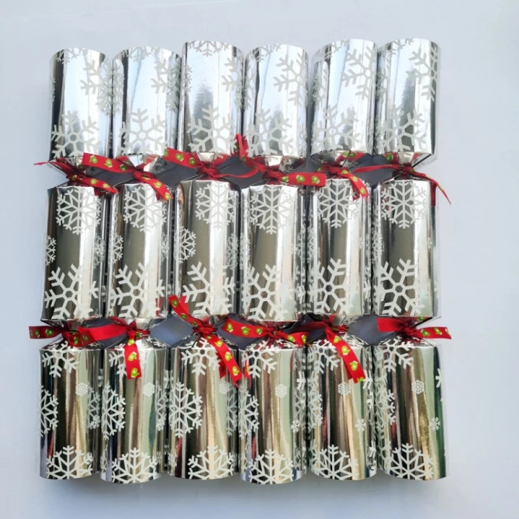 12 Inch Christmas Crackers Set of 6pcs, Christmas poppers, Christmas crackers with snap and prizes for adults