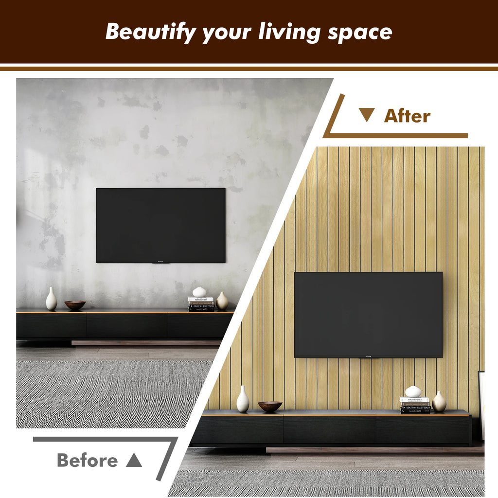 3D Wood Grain Wall Panels Self-Adhesive Foam Thickened Waterproof Wall Stickers