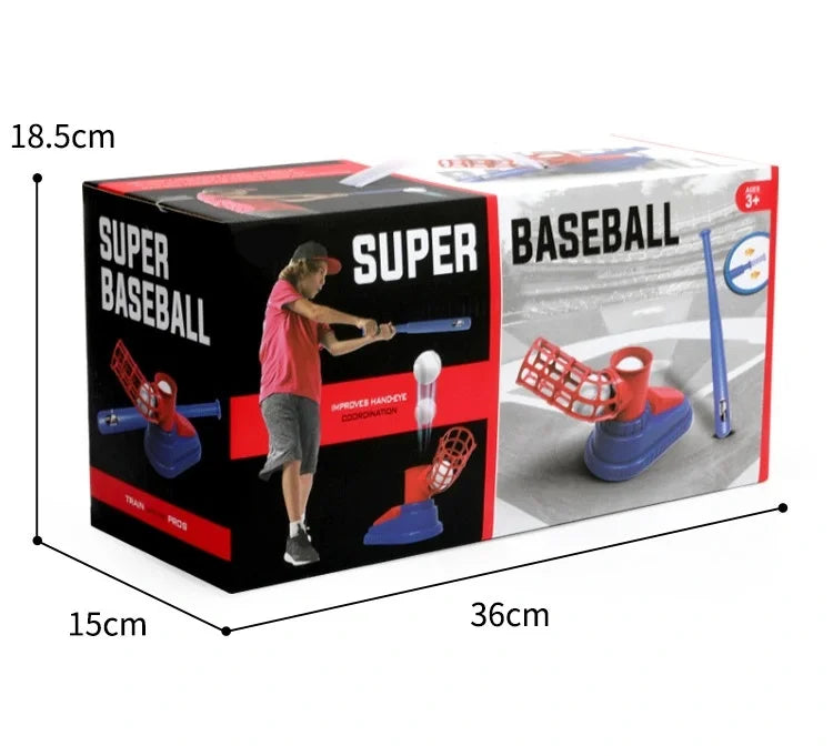 Baseball Launcher Toy, 2-in-1 Foot-Operated/Manual Press Ball Pitching Machine Indoor and Outdoor Interactive Sports Game for Kids, Kinde