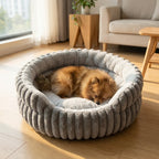 Home Plush Winter Cat Nest Dog Nest Warm Detachable and Washable Round Cat Nest Pet Bed Seasonal Universal Decoration
