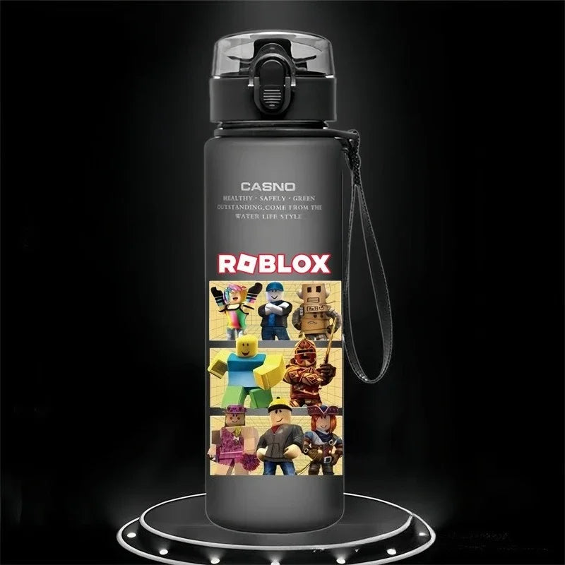 New Robloxs Figure Student Casual Sports Water Cup Plastic Frosted Cups Student Daily Necessities Gifts 560ml