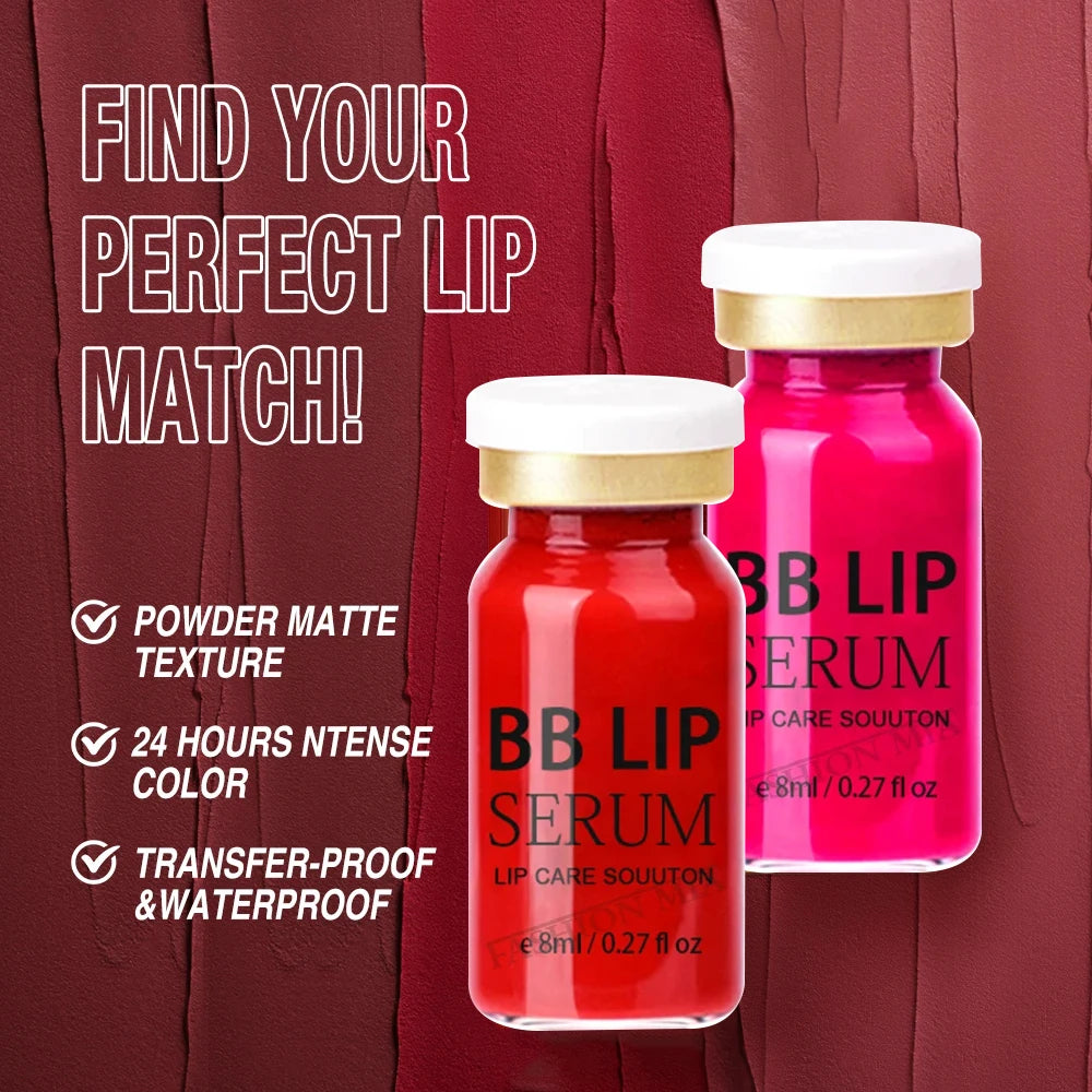 Korea 8ml BB Lips Cream Serum Starter Kit Persistent Colorfast Lip Gloss Pigment Moisturizing Lip Skin Care Treatment