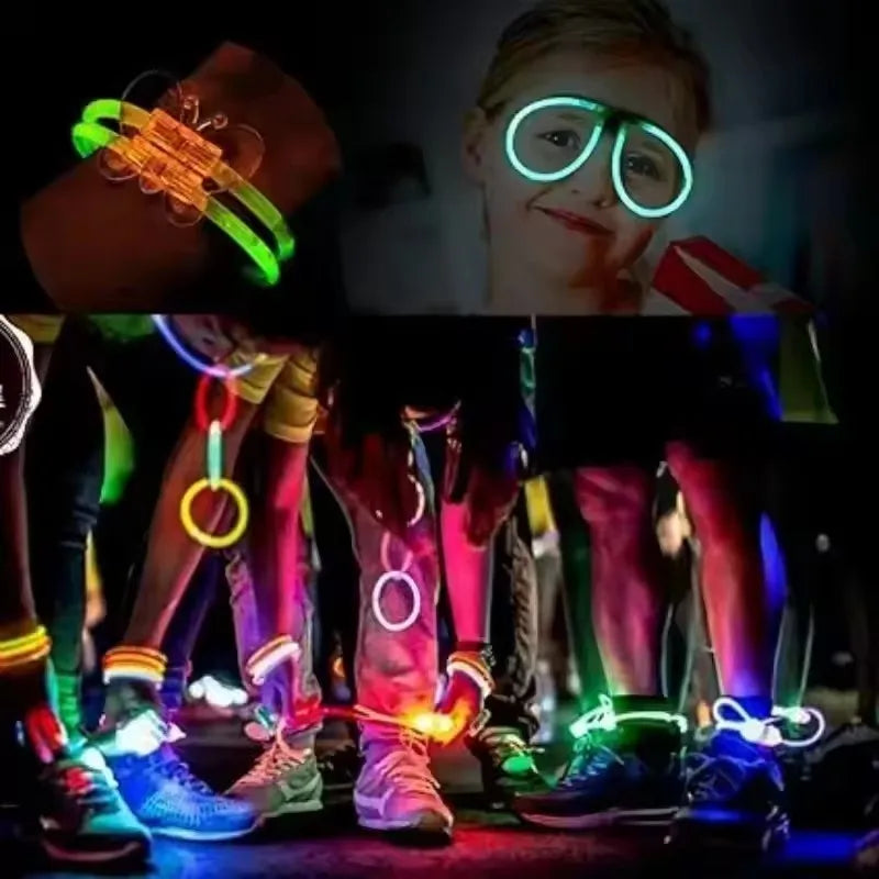 50/100Pcs Fluorescence Sticks Party Multicolor Glowing Stick Bright and  Bendy