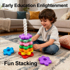 Baby Rotating Rainbow Stacking Tower