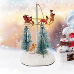 Animated Christmas Village Flying Santa Sleigh with Lights & Music