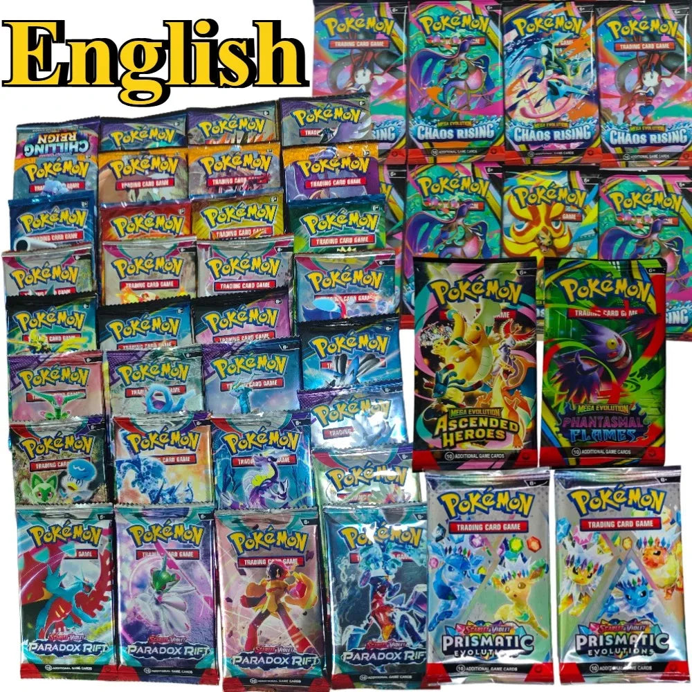 Pok é mon English TCG Mega Evolution Ascended Heroes Booster Packs Sealed Trading Card Game Collectible Gift for Kids Boy Girl