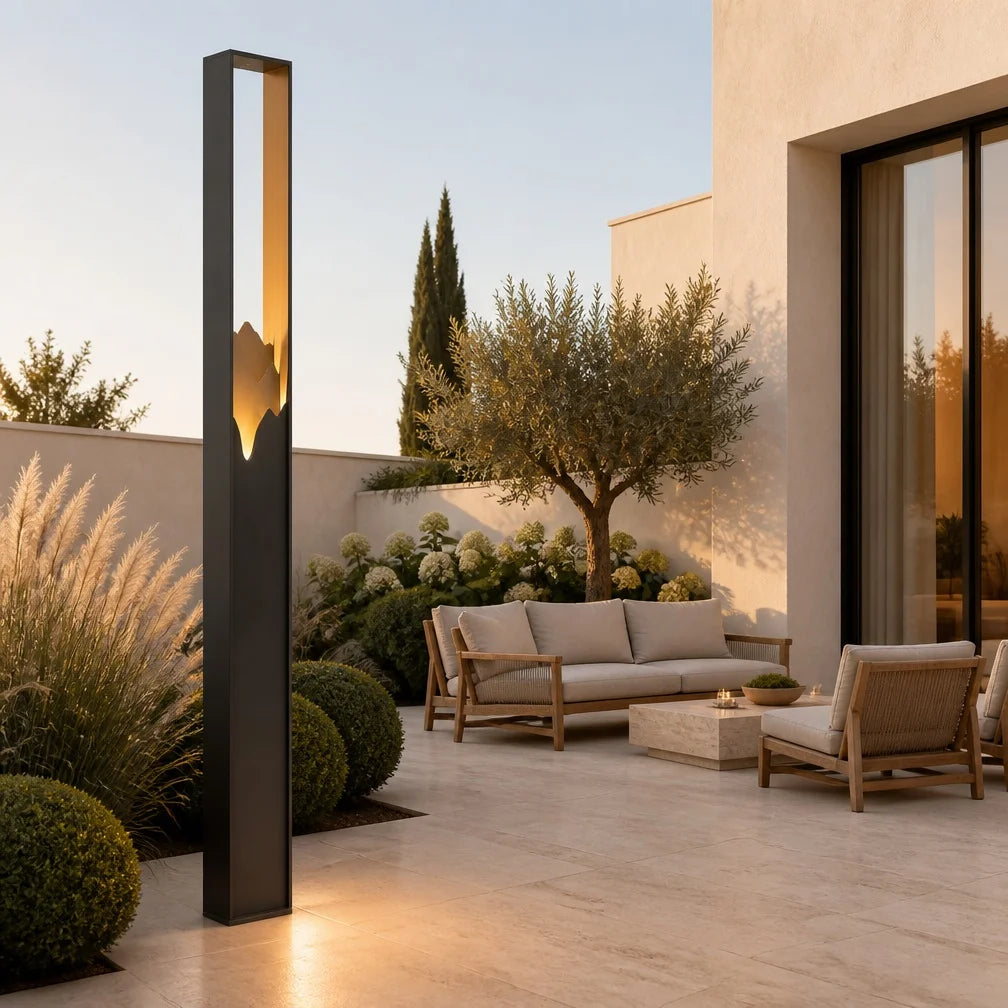IP65 Waterproof Outdoor Garden Lawn Light Stainless Steel Mountain Path Lamp 38/65/180/280cm Bollard Light for Villa Yard Decora