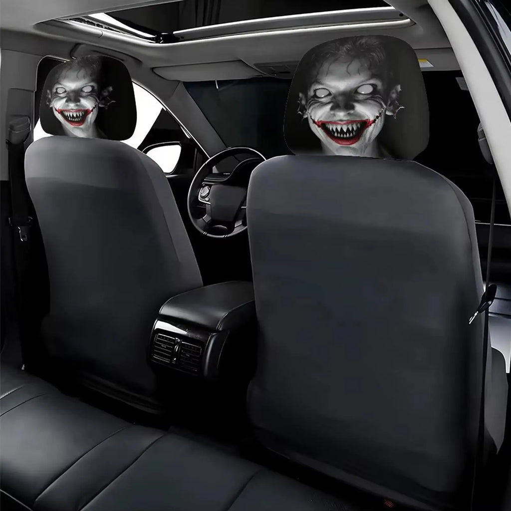 NEW Head Rest Cover For Car Universal Spooky Soft Funny Case Decor Car Headrest Covers For Daily Commuting Trip Home Trick Party