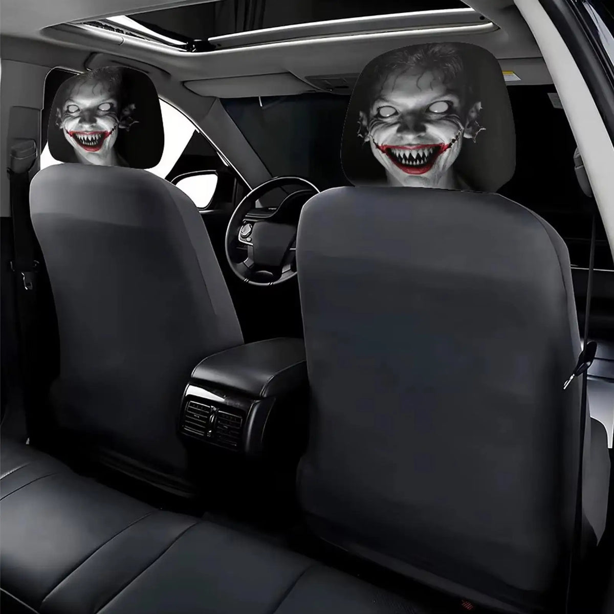 NEW Head Rest Cover For Car Universal Spooky Soft Funny Case Decor Car Headrest Covers For Daily Commuting Trip Home Trick Party