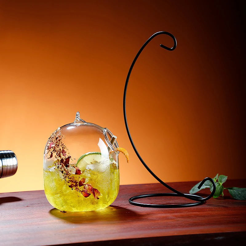 Creative Cocktail Glass - Porcupine Fish/Swan/Rose/Octopus/Bird Design Cocktail Glass, Novelty Drink Cup for KTV Bar Night Party