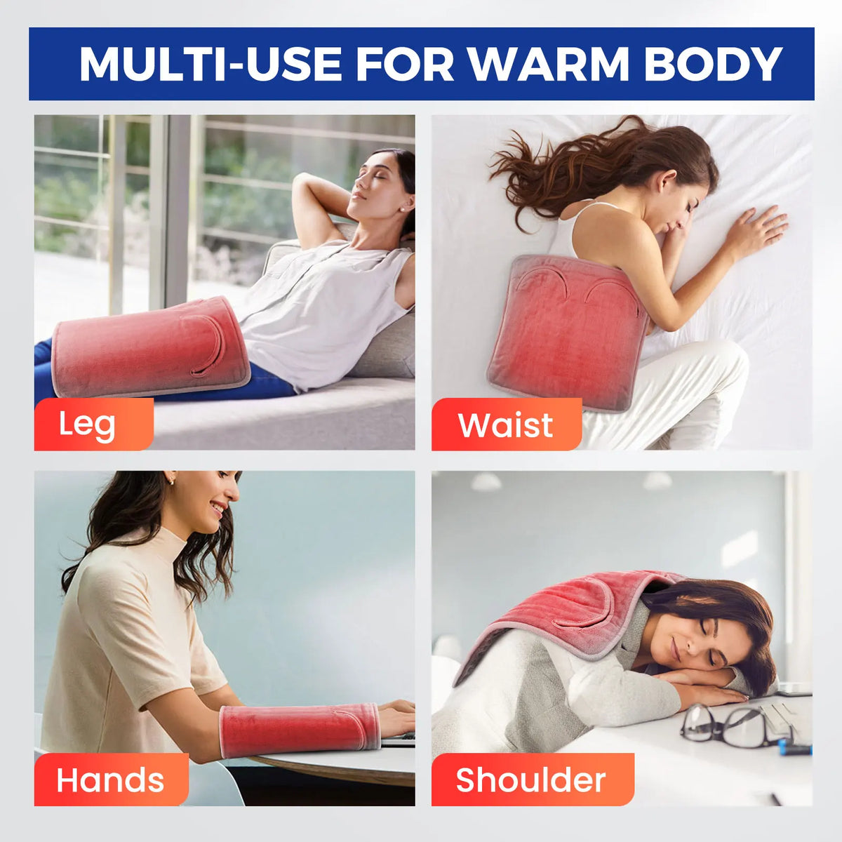 Washable Electric Heating Foot Pad Feet Warmer Household Soft Plush Thermal Heating Blanket Foot Warming Mat Home Office Bedroom