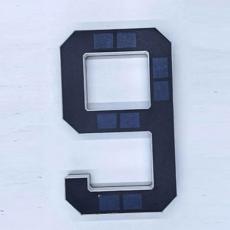 Solar LED House Number Sign with Light Sensor