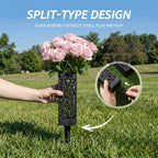 2Pcs Cemetery Vase Memorial Cemetery Vases with Stake Grave Flower Holder for Gravestone Grave Yard Ground Outdoor Flower Marker