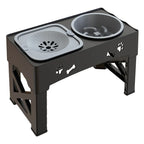 Adjustable 3-in-1 Elevated Pet Feeder with Slow Feeder Bowls