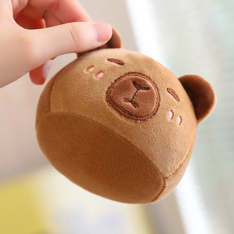 Six Balls Capybara Bag Cartoon Newt Animal Squishy Mini Dolls Plush Pillow Office Nap Food Snack Plushie Peluche Gift