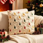 Christmas Pillow Cover Plush Soft Cushion Cover Candy Cane Pattern Decorative Throw Pillow Case Xmas Home Cozy Winter Sofa Decor