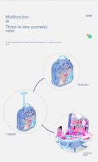 3 in 1 Kids Makeup Toy Set Girls Cosmetics Cosplay Princess Dresser case