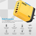 240W 5-in-1 USB-C GaN Desktop Charger