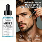 JUINHOU Men Face Serum&Cream Kit Copper Peptide Hyaluronic Acid Hydrating Firming Soothe Rough Skin Revitalize Dull Skin Man Day