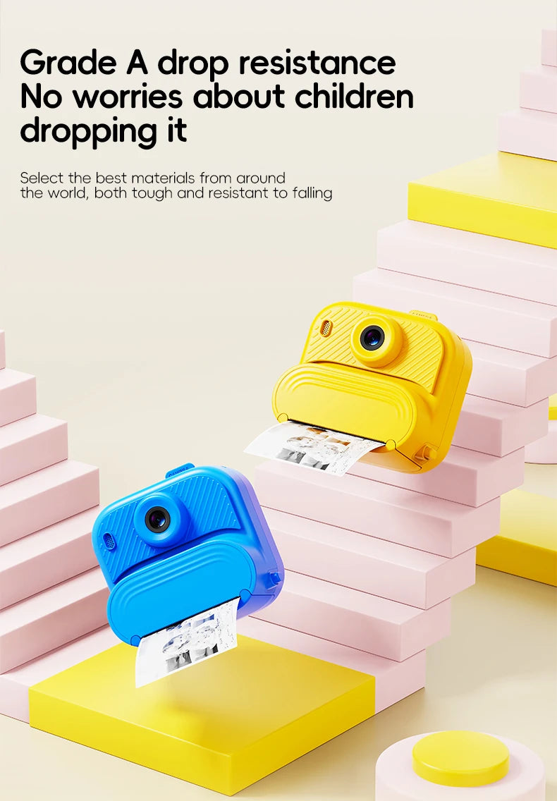 Children's Camera with Photos Prints 1080P Children's Instant Camera Toy